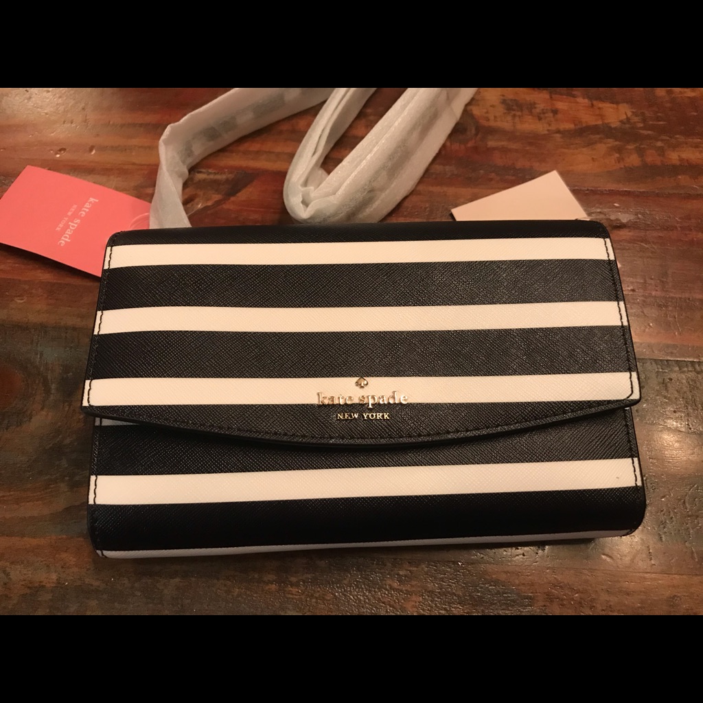Kate Spade Black/White Multi Hand Wallet/Bag